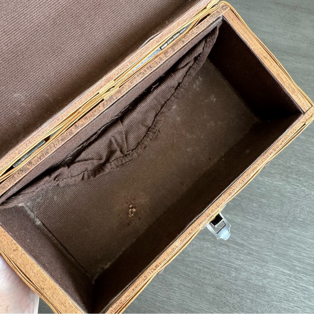 Vintage Roger Van S Wooden Chest Box Crate Purse Bag - Picture 8 of 15